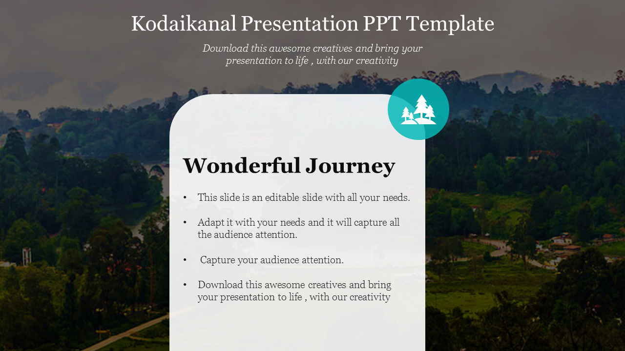 Stunning Kodaikanal Presentation PPT Template Designs